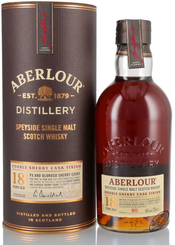 Aberlour 18 YO Double Sherry Cask Finish PX & Olorosso 43,0 %