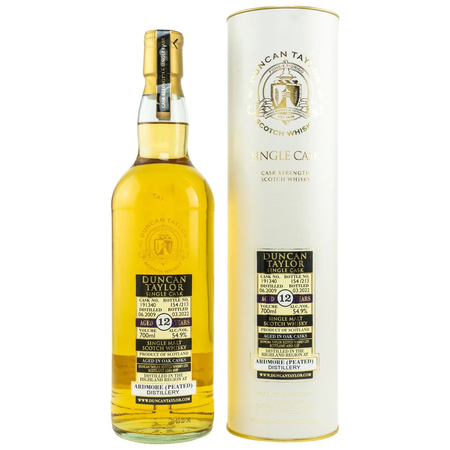 Ardmore 12 Jahre 2009/2022 Single Cask 54,9 % (Duncan Taylor)