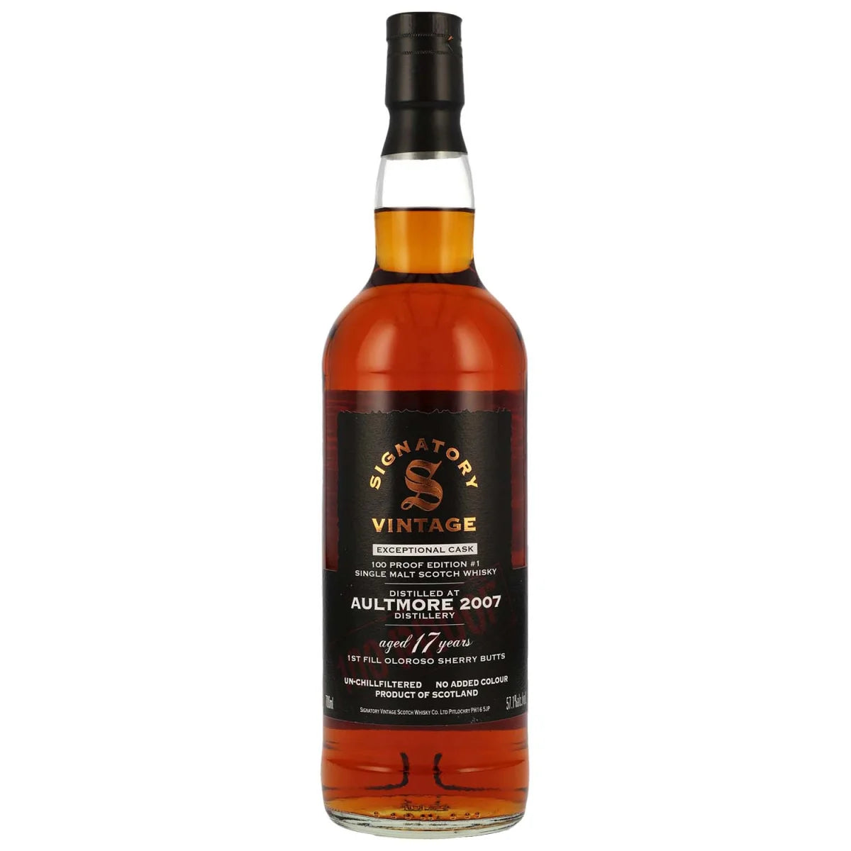 Aultmore 100 Proof Exceptional Cask 17 Jahre 57,1 % (Signatory Vintage)