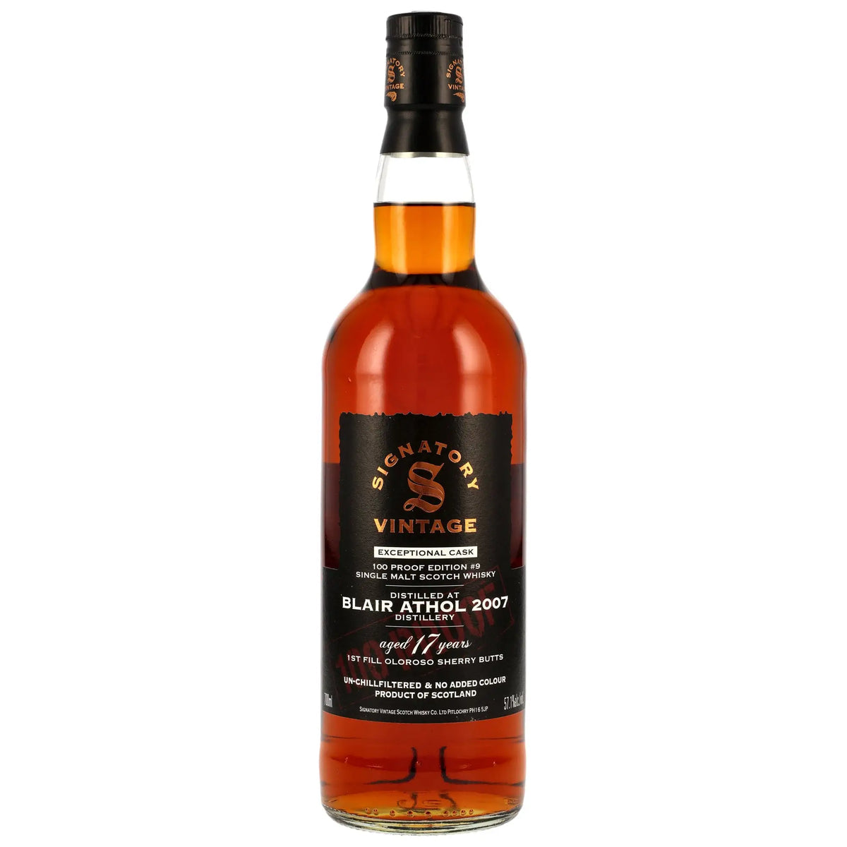 Blair Athol 17 Jahre 2007–2025 100 Proof Exceptional Cask Edition #9 57,1% (Signatory Vintage)