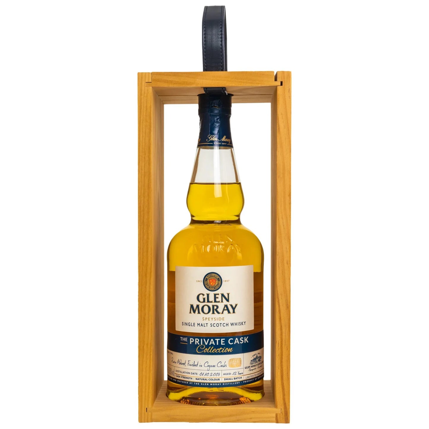 Glen Moray 2008 - 12 Jahre Rum Matured Cognac Casks Finish 57,8 %