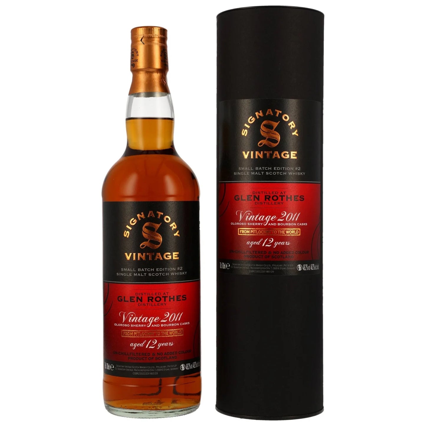 Glen Rothes Vintage 2011 - 12 Jahre Small Batch Edition #2 48,2 % (Signatory Vintage)