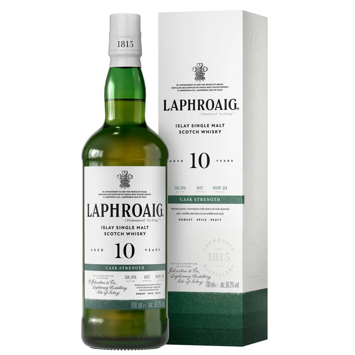 Laphroaig 10 Jahre Cask Strength Batch 1 Bourbon Cask 58,3%