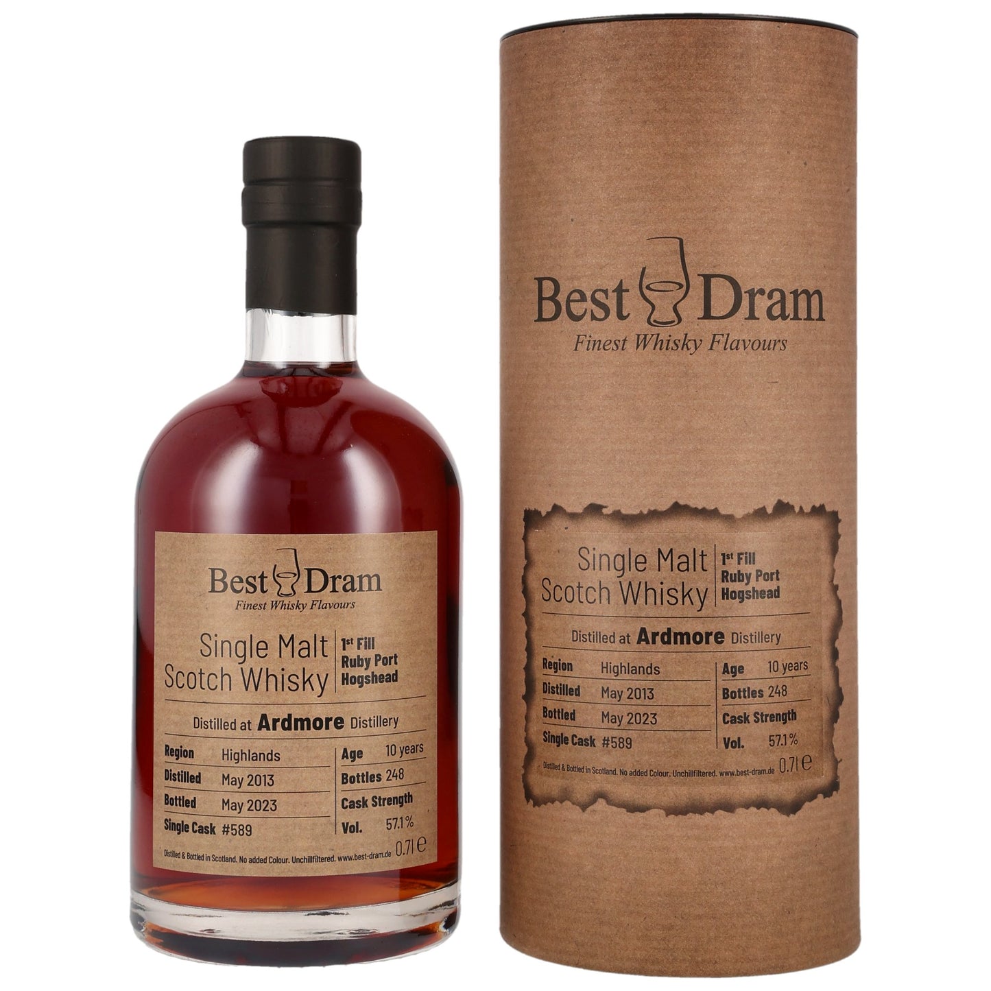Ardmore 10 Jahre 2013 - 2023 Ruby Port Best Dram 57,1 %