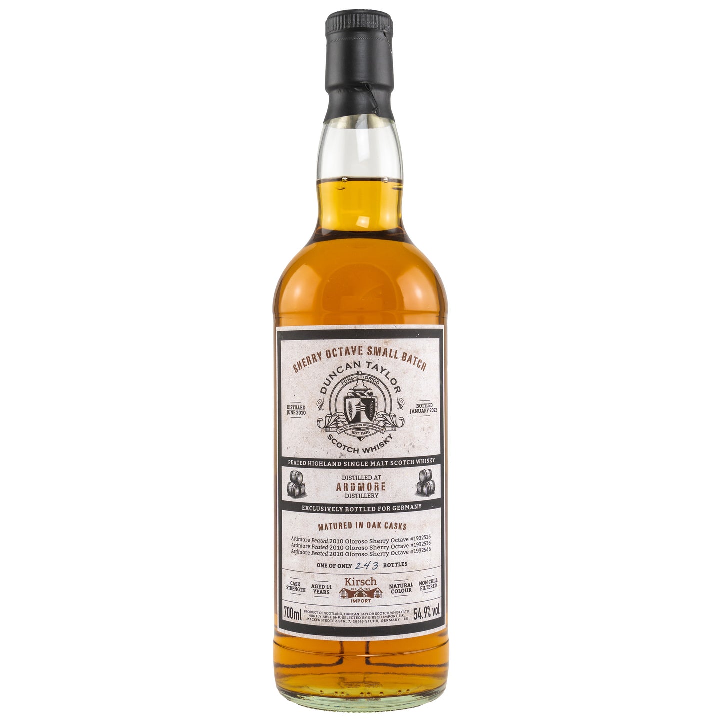 Ardmore 11 Jahre 2010 - 2022 Duncan Taylor Sherry Octave 54,9 %
