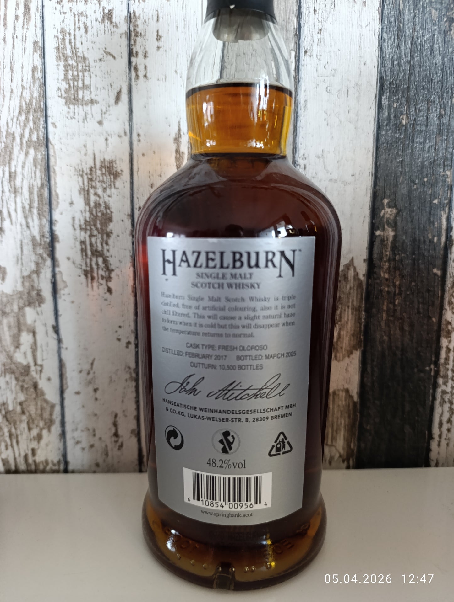 Hazelburn 8 Jahre Oloroso Cask 2025