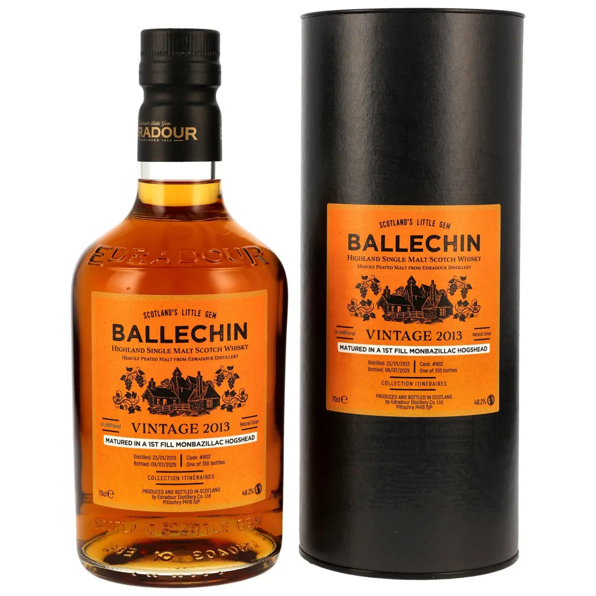 Ballechin 12 Jahre 2013–2025 Collection Itinéraires First Fill Monbazillac Hogshead 48,2%