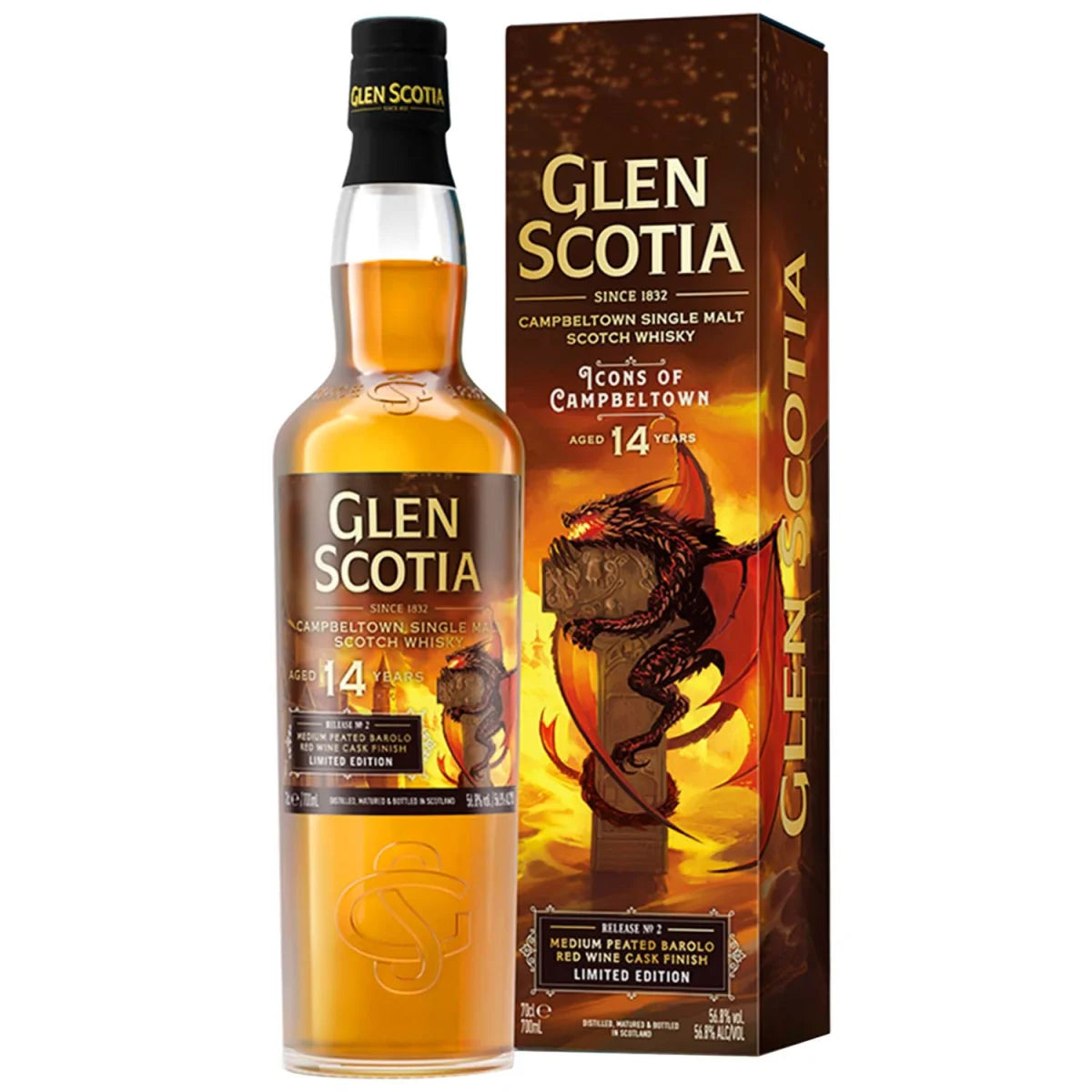 Glen Scotia Icons of Campbeltown The Dragon 14 Jahre Barolo Red Wine Cask Finish 56,8%