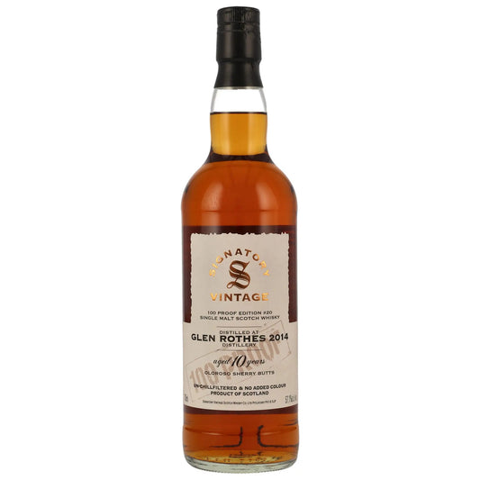 Glenrothes 10 Jahre 2014–2024 100 Proof Edition #20 57,1% (Signatory Vintage)